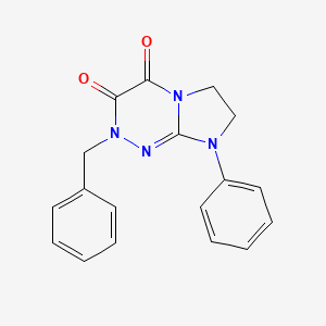 molecular formula C18H16N4O2 B2516800 2-benzyl-8-phenyl-7,8-dihydroimidazo[2,1-c][1,2,4]triazine-3,4(2H,6H)-dione CAS No. 941917-18-6