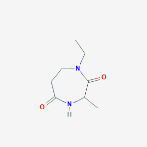 molecular formula C8H14N2O2 B2516810 1-Ethyl-3-methyl-1,4-diazepane-2,5-dione CAS No. 1488955-33-4