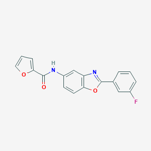 molecular formula C18H11FN2O3 B251682 N-[2-(3-fluorophenyl)-1,3-benzoxazol-5-yl]-2-furamide 