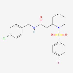 B2516822 N-(4-chlorobenzyl)-2-(1-((4-fluorophenyl)sulfonyl)piperidin-2-yl)acetamide CAS No. 1021041-26-8