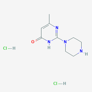 B2516826 6-Methyl-2-(piperazin-1-yl)-3,4-dihydropyrimidin-4-one dihydrochloride CAS No. 2094247-61-5