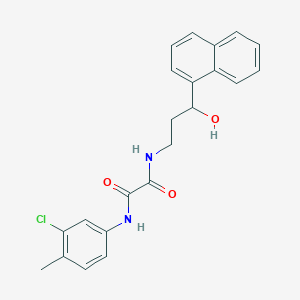 molecular formula C22H21ClN2O3 B2516827 N1-(3-氯-4-甲基苯基)-N2-(3-羟基-3-(萘-1-基)丙基)草酰胺 CAS No. 1421507-62-1