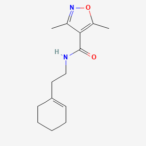 molecular formula C14H20N2O2 B2516828 N-[2-(1-环己烯-1-基)乙基]-3,5-二甲基-4-异噁唑甲酰胺 CAS No. 717857-92-6