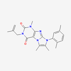 molecular formula C22H25N5O2 B2516834 6-(2,5-Dimethylphenyl)-4,7,8-trimethyl-2-(2-methylprop-2-enyl)purino[7,8-a]imidazole-1,3-dione CAS No. 899727-14-1