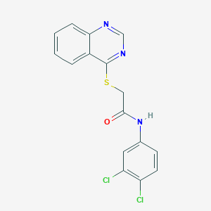 molecular formula C16H11Cl2N3OS B2516838 N-(3,4-二氯苯基)-2-(喹唑啉-4-硫基)乙酰胺 CAS No. 721409-56-9