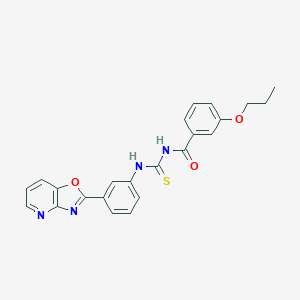 molecular formula C23H20N4O3S B251684 N-(3-[1,3]oxazolo[4,5-b]pyridin-2-ylphenyl)-N'-(3-propoxybenzoyl)thiourea 
