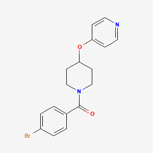 molecular formula C17H17BrN2O2 B2516840 (4-溴苯基)(4-(吡啶-4-氧基)哌啶-1-基)甲酮 CAS No. 2034576-29-7