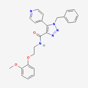 1-benzyl-N-[2-(2-methoxyphenoxy)ethyl]-5-pyridin-4-yl-1H-1,2,3-triazole-4-carboxamide