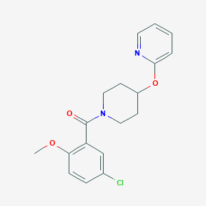 molecular formula C18H19ClN2O3 B2516858 2-{[1-(5-氯-2-甲氧基苯甲酰)哌啶-4-基]氧基}吡啶 CAS No. 1376181-30-4