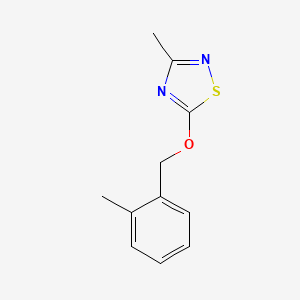 3-Methyl-5-[(2-methylphenyl)methoxy]-1,2,4-thiadiazole