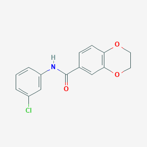 molecular formula C15H12ClNO3 B251687 N-(3-chlorophenyl)-2,3-dihydro-1,4-benzodioxine-6-carboxamide 