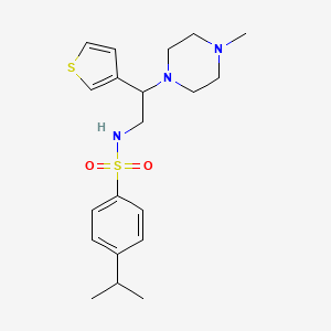 4-isopropyl-N-(2-(4-methylpiperazin-1-yl)-2-(thiophen-3-yl)ethyl)benzenesulfonamide