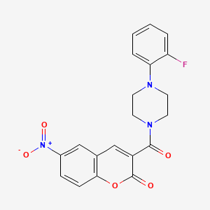 3-[4-(2-Fluorophenyl)piperazine-1-carbonyl]-6-nitrochromen-2-one