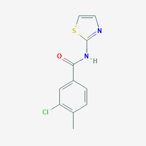 molecular formula C11H9ClN2OS B251688 3-chloro-4-methyl-N-(1,3-thiazol-2-yl)benzamide 
