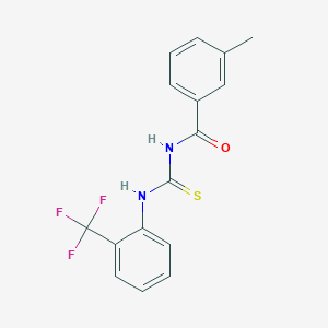 molecular formula C16H13F3N2OS B251689 3-methyl-N-({[2-(trifluoromethyl)phenyl]amino}carbonothioyl)benzamide 