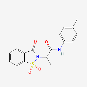 2-(1,1-dioxido-3-oxobenzo[d]isothiazol-2(3H)-yl)-N-(p-tolyl)propanamide