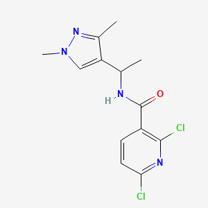 2,6-dichloro-N-[1-(1,3-dimethyl-1H-pyrazol-4-yl)ethyl]pyridine-3-carboxamide