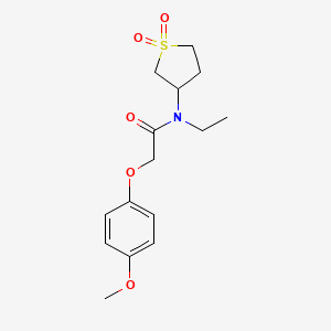 molecular formula C15H21NO5S B2516899 N-(1,1-二氧代-1lambda6-噻环-3-基)-N-乙基-2-(4-甲氧基苯氧基)乙酰胺 CAS No. 874788-45-1