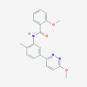 molecular formula C20H19N3O3 B2516900 2-甲氧基-N-(5-(6-甲氧基哒嗪-3-基)-2-甲基苯基)苯甲酰胺 CAS No. 1021081-76-4