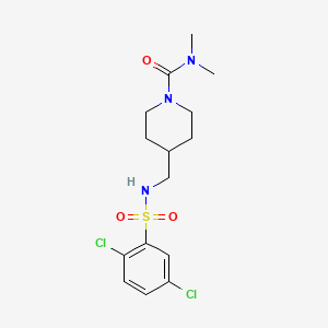 4-((2,5-dichlorophenylsulfonamido)methyl)-N,N-dimethylpiperidine-1-carboxamide