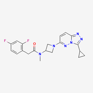 molecular formula C20H20F2N6O B2516902 N-(1-(3-cyclopropyl-[1,2,4]triazolo[4,3-b]pyridazin-6-yl)azetidin-3-yl)-2-(2,4-difluorophenyl)-N-methylacetamide CAS No. 2310125-02-9