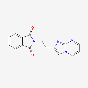 molecular formula C16H12N4O2 B2516923 2-(2-imidazo[1,2-a]pyrimidin-2-ylethyl)-1H-isoindole-1,3(2H)-dione CAS No. 442667-35-8
