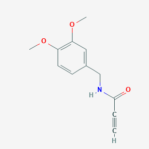 molecular formula C12H13NO3 B2516964 N-[(3,4-dimethoxyphenyl)methyl]prop-2-ynamide CAS No. 1994053-25-6