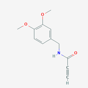 molecular formula C12H13NO3 B2516964 N-[(3,4-二甲氧基苯基)甲基]丙-2-炔酰胺 CAS No. 1994053-25-6