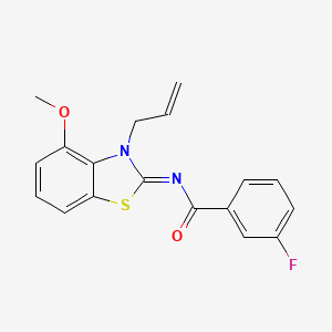 (Z)-N-(3-allyl-4-methoxybenzo[d]thiazol-2(3H)-ylidene)-3-fluorobenzamide