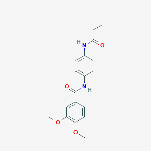 molecular formula C19H22N2O4 B251697 N-[4-(butyrylamino)phenyl]-3,4-dimethoxybenzamide 