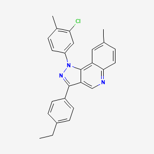 molecular formula C26H22ClN3 B2516972 1-(3-chloro-4-methylphenyl)-3-(4-ethylphenyl)-8-methyl-1H-pyrazolo[4,3-c]quinoline CAS No. 901267-97-8