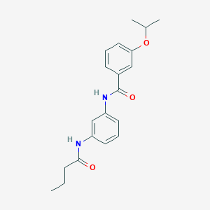 molecular formula C20H24N2O3 B251698 N-[3-(butyrylamino)phenyl]-3-isopropoxybenzamide 
