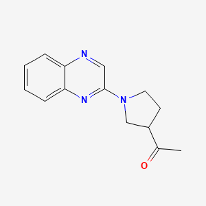 molecular formula C14H15N3O B2516988 1-(1-(喹喔啉-2-基)吡咯烷-3-基)乙酮 CAS No. 2034380-93-1