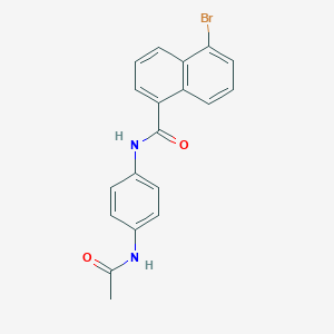 molecular formula C19H15BrN2O2 B251699 N-[4-(acetylamino)phenyl]-5-bromo-1-naphthamide 