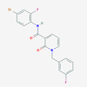 molecular formula C19H13BrF2N2O2 B2516996 N-(4-溴-2-氟苯基)-1-(3-氟苄基)-2-氧代-1,2-二氢吡啶-3-甲酰胺 CAS No. 1005297-60-8