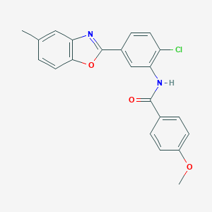 N-[2-chloro-5-(5-methyl-1,3-benzoxazol-2-yl)phenyl]-4-methoxybenzamide