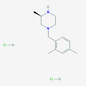 molecular formula C14H24Cl2N2 B2517030 (3R)-1-[(2,4-Dimethylphenyl)methyl]-3-methylpiperazine;dihydrochloride CAS No. 2580097-92-1