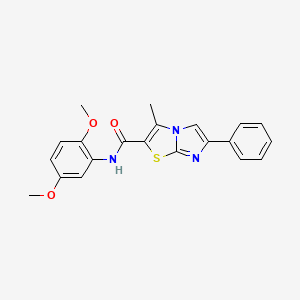molecular formula C21H19N3O3S B2517032 N-(2,5-dimethoxyphenyl)-3-methyl-6-phenylimidazo[2,1-b]thiazole-2-carboxamide CAS No. 852133-62-1