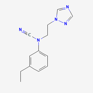 N-cyano-3-ethyl-N-[2-(1H-1,2,4-triazol-1-yl)ethyl]aniline