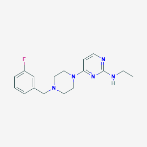 molecular formula C17H22FN5 B2517046 N-ethyl-4-{4-[(3-fluorophenyl)methyl]piperazin-1-yl}pyrimidin-2-amine CAS No. 2415490-53-6