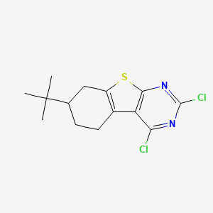 molecular formula C14H16Cl2N2S B2517050 7-tert-Butyl-2,4-dichloro-5,6,7,8-tetrahydrobenzothieno[2,3-d]pyrimidine CAS No. 1226069-74-4