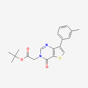 molecular formula C19H20N2O3S B2517056 tert-butyl [7-(3-methylphenyl)-4-oxothieno[3,2-d]pyrimidin-3(4H)-yl]acetate CAS No. 1207005-21-7