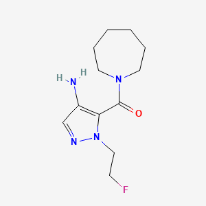 molecular formula C12H19FN4O B2517060 5-(Azepan-1-ylcarbonyl)-1-(2-fluoroethyl)-1H-pyrazol-4-amine CAS No. 2101199-54-4