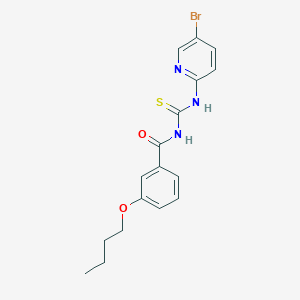 N-[(5-bromopyridin-2-yl)carbamothioyl]-3-butoxybenzamide