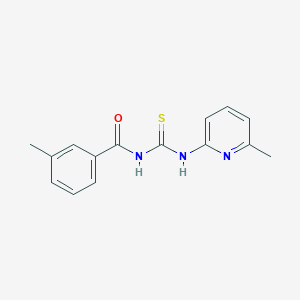 molecular formula C15H15N3OS B251708 3-methyl-N-[(6-methylpyridin-2-yl)carbamothioyl]benzamide CAS No. 330831-40-8
