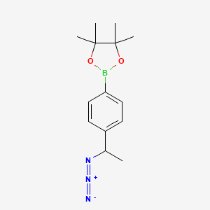 molecular formula C14H20BN3O2 B2517080 2-(4-(1-叠氮乙基)苯基)-4,4,5,5-四甲基-1,3,2-二氧杂硼环丁烷 CAS No. 2484920-04-7