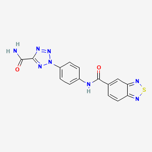 N-(4-(5-carbamoyl-2H-tetrazol-2-yl)phenyl)benzo[c][1,2,5]thiadiazole-5-carboxamide