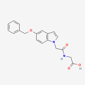 molecular formula C19H18N2O4 B2517099 N-{[5-(benzyloxy)-1H-indol-1-yl]acetyl}glycine CAS No. 1190294-34-8