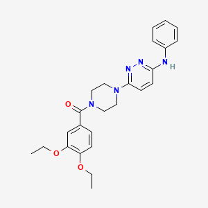 molecular formula C25H29N5O3 B2517106 (3,4-Diethoxyphenyl)(4-(6-(phenylamino)pyridazin-3-yl)piperazin-1-yl)methanone CAS No. 898406-26-3