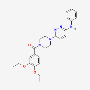 molecular formula C25H29N5O3 B2517106 6-[4-(3,4-diethoxybenzoyl)piperazin-1-yl]-N-phenylpyridazin-3-amine CAS No. 898406-26-3